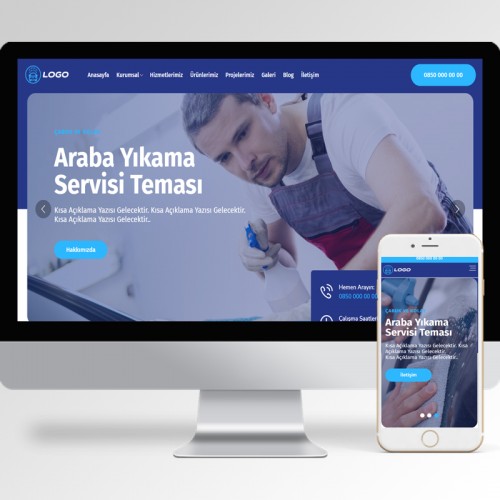 Araba Yıkama Servisi Teması v6