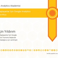 Google Yeni Başlayanlar için Analytics Sertifikası
